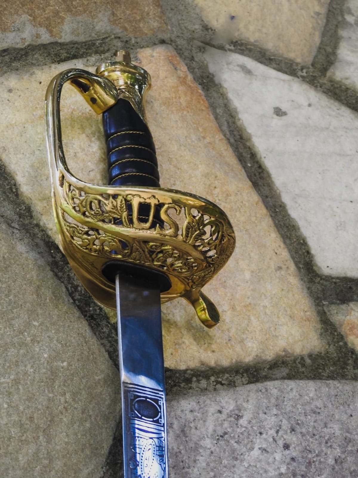 U.S M-1850 Staff and Field Officer Sword, Steel Scabbard Black With brass fittings