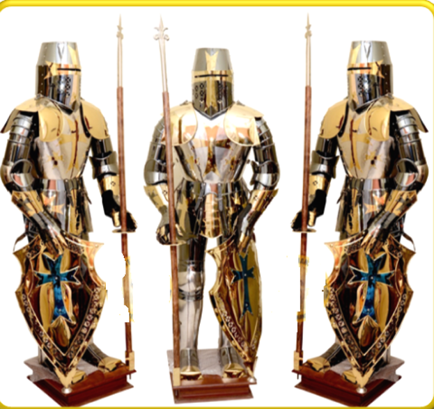 MEDIEVAL CRUSADER SUIT OF ARMOUR