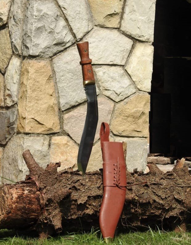Historic Regimental Khukri 14" blade With Leather Scabbard