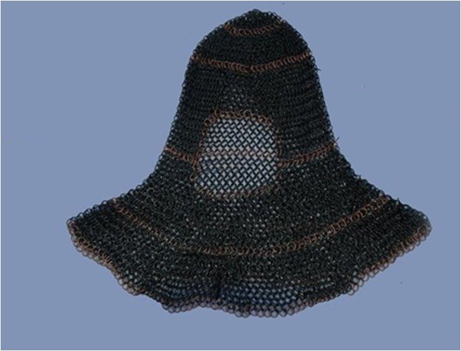 Chainmail Coif Butted 10 mm / 16 Ga. 4 in 1 Pattern weaving