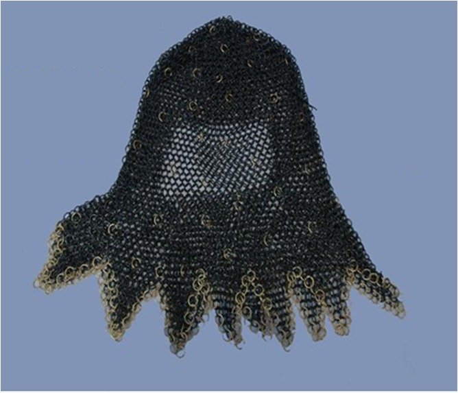 Chainmail Coif Butted 10 mm / 16 Ga. 4 in 1 Pattern weaving