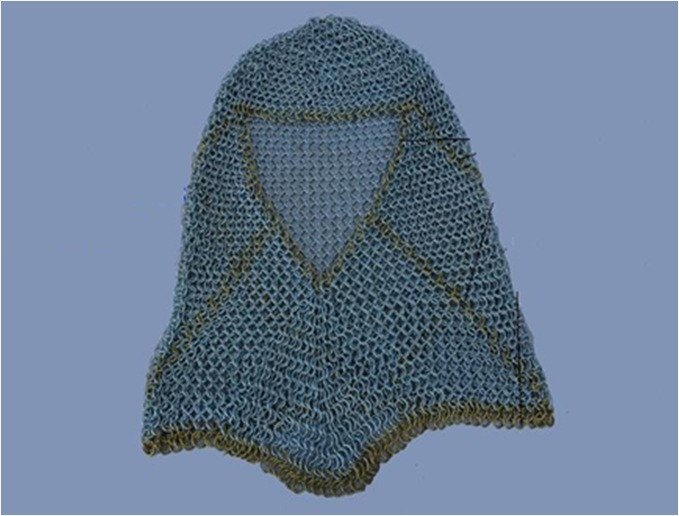 Chainmail Coif Butted 10 mm / 16 Ga. 4 in 1 Pattern weaving